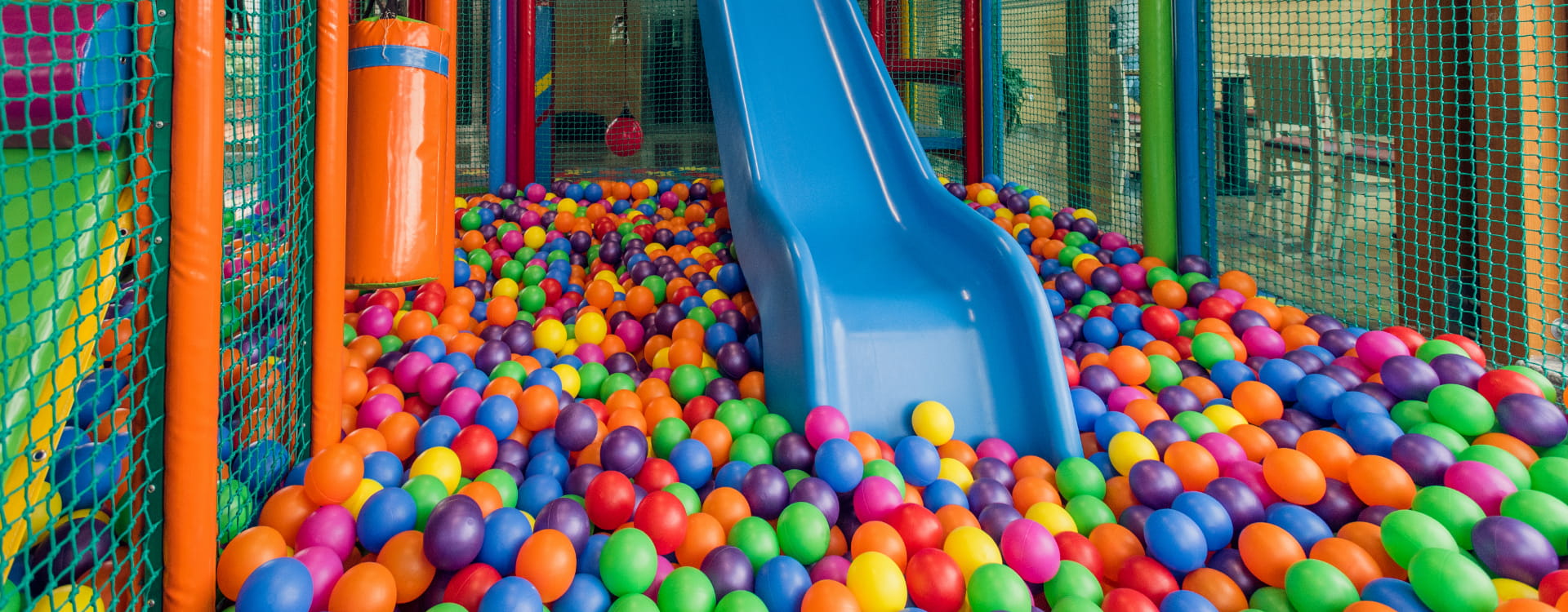 Los Pasiegos Group's ball pool with slide